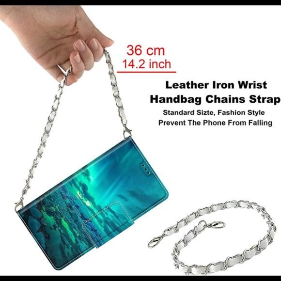 Blue Ocean Compatible with iPhone 12 Pro Max Wallet Case with Card Holders Kicks - Picture 2 of 7